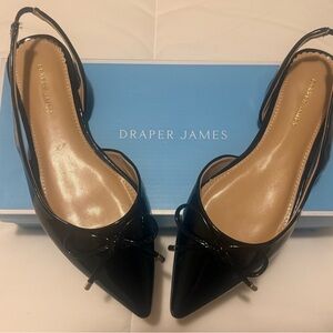 Draper James Black Patent Leather Flats